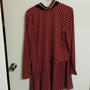 Who What Wear Asymmetrical striped dress